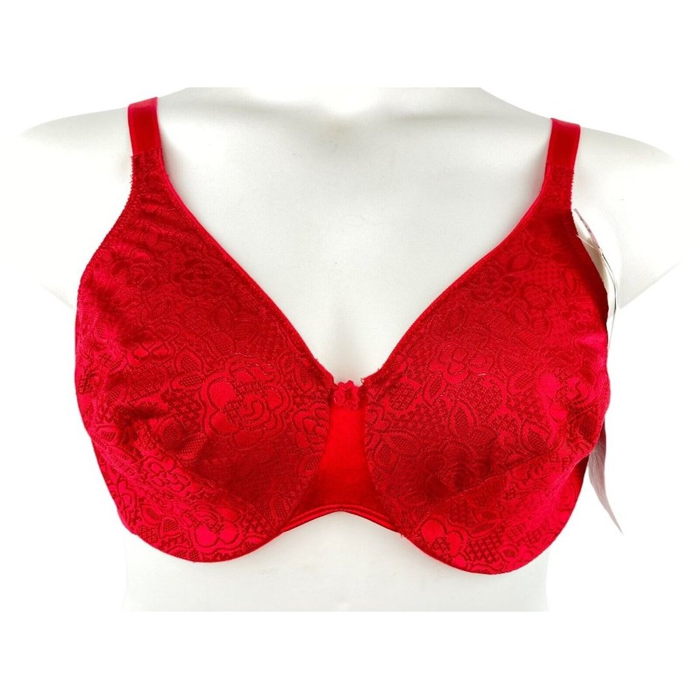 *NOS Vintage Vanity Fair Floral Body Sleeks Underwire Bra Stretch Satin Brocade